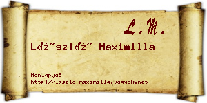László Maximilla névjegykártya